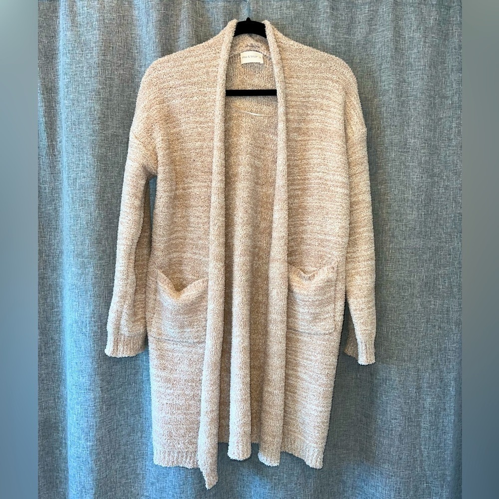 WOMEN'S Mia & Tess Barefoot dreams dup open front cardigan Medium